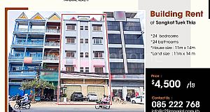 អគារសម្រាប់ជួលសង្កាត់ទឹកថ្លា/Building for rent  at Sangkat Tuek Thla  (C-8905)