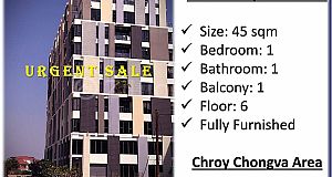 #SC006 👉 URGENT SALE ! Fully Furnished Condo One Bedroom at Chroy Chongva